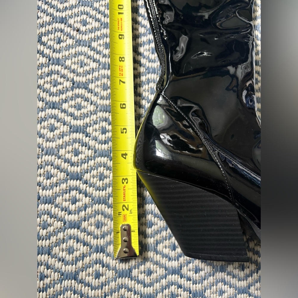 ZARA OVER THE KNEE LATEX WESTERN BOOTS! (Giuseppe Zanotti inspired) - Picture 4 of 13